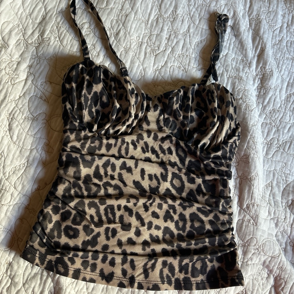 Forever 21 Black and Tan Bustier Camisole